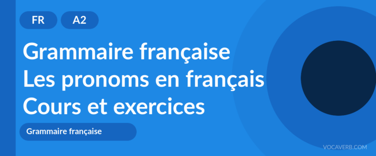 Les pronoms en français [A2] — VocaVerb