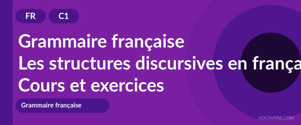 Les structures discursives en français