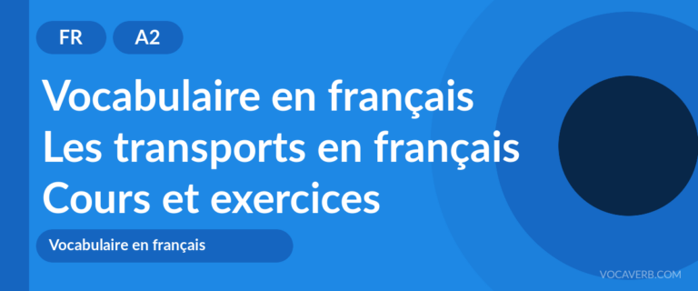 Les transports en français [A2] — VocaVerb
