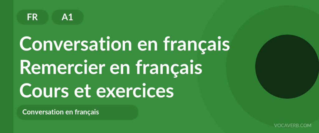Remercier en français