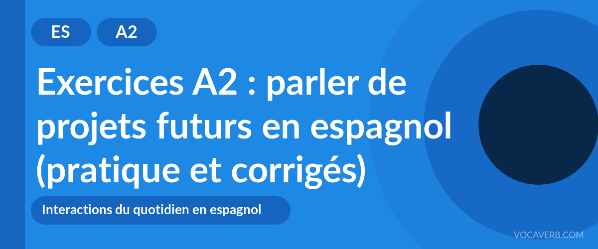 Exercices A2 : parler de projets futurs en espagnol (pratique et corrigés) [A2]