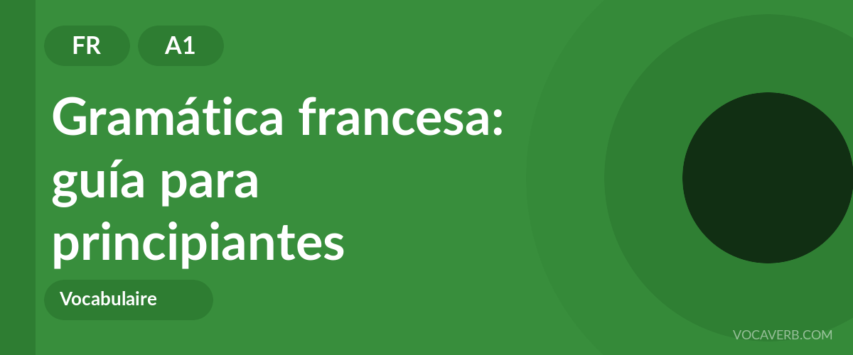 Gramática francesa: guía para principiantes - FR - A1